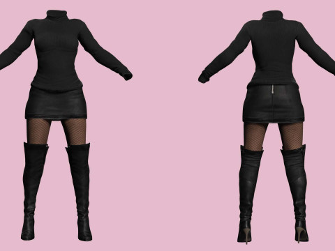 Amelia - Black Elegance Midnight 3D-Modell