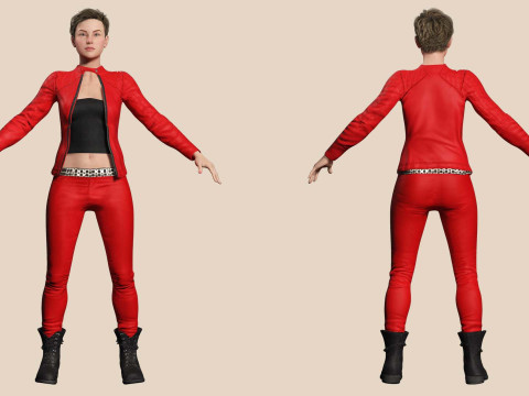 Amelia - Scarlet Allure Red Heat Model 3D