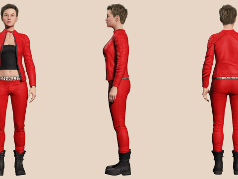 Amelia - Scarlet Allure Red Heat Model 3D