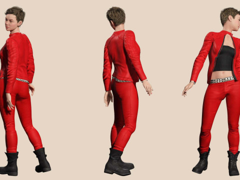 Amelia - Scarlet Allure Red Heat Model 3D