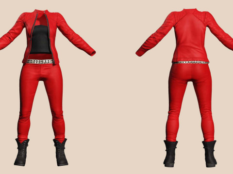 Amelia - Scarlet Allure Red Heat Model 3D