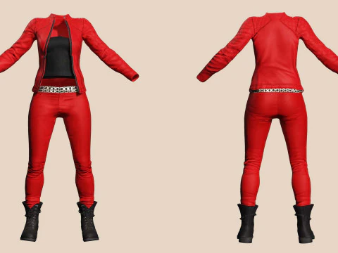 Amelia - Scarlet Allure Red Heat 3D Model