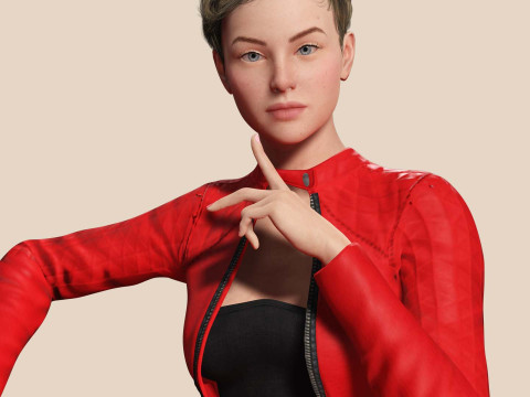 Amelia - Scarlet Allure Red Heat Model 3D