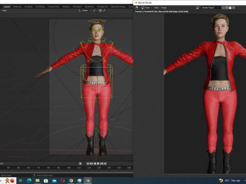 Amelia - Scarlet Allure Red Heat Model 3D