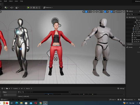 Amelia - Scarlet Allure Red Heat 3D Model