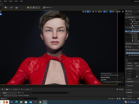 Amelia - Scarlet Allure Red Heat Model 3D