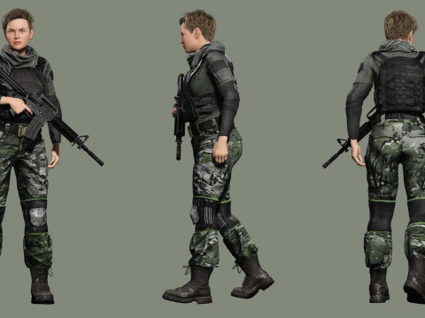 Amelia - Military Muse Command In Style 3D 模型
