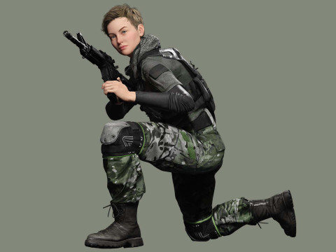 Amelia - Military Muse Command In Style 3D 模型