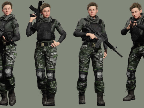 Amelia - Military Muse Command In Style 3D 模型