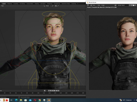 Amelia - Military Muse Command In Style 3D 模型