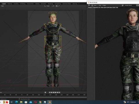 Amelia - Military Muse Command In Style 3D 模型