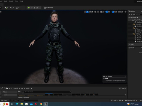 Amelia - Military Muse Command In Style 3D 模型