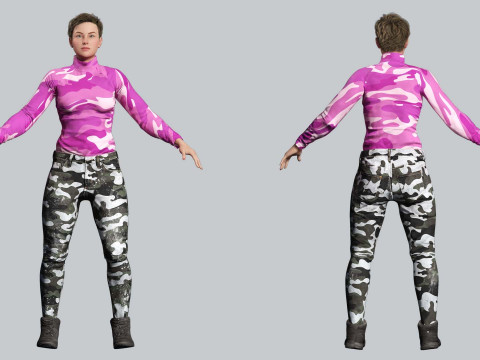 Amelia - Tropical Casual Vibes Model 3D