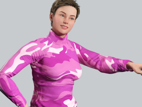Amelia - Tropical Casual Vibes Model 3D