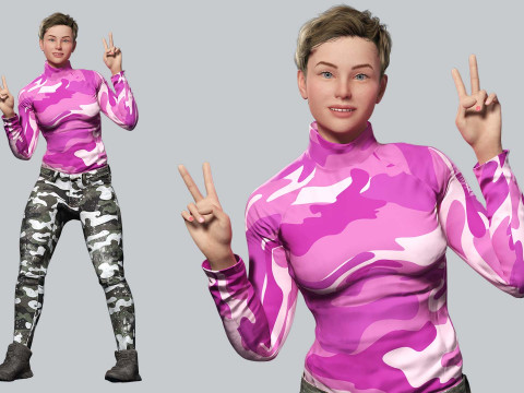 Amelia - Tropical Casual Vibes Model 3D