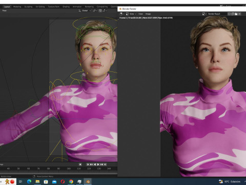 Amelia - Tropical Casual Vibes Model 3D