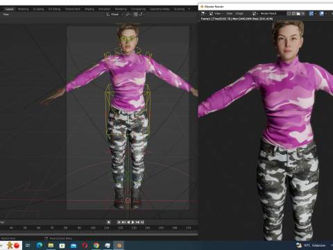 Amelia - Tropical Casual Vibes Model 3D