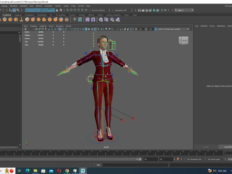 Amelia - Chic Blend Red And white 3D Model