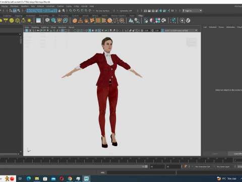 Amelia - Chic Blend Red And white 3D Model