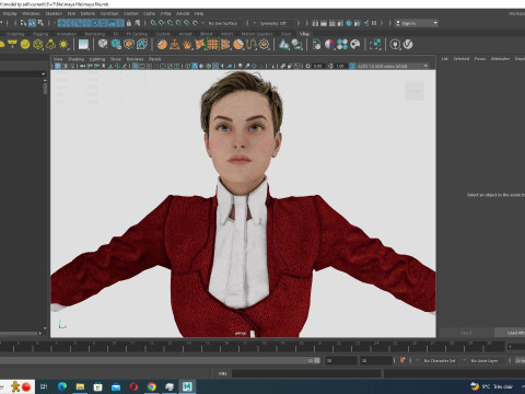 Amelia - Chic Blend Red And white 3D-Modell