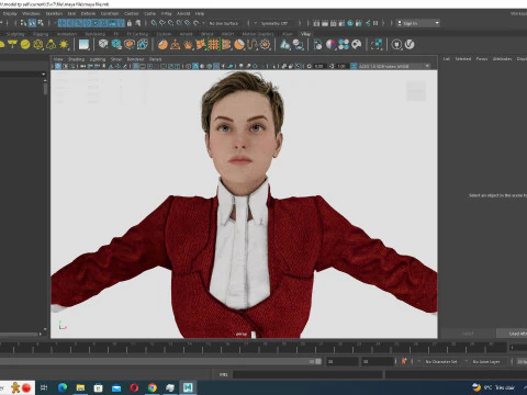 Amelia - Chic Blend Red And white 3D Model