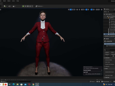 Amelia - Chic Blend Red And white 3D-Modell