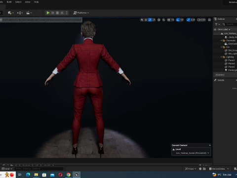 Amelia - Chic Blend Red And white 3D Model
