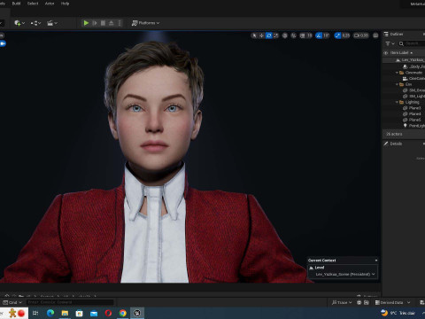 Amelia - Chic Blend Red And white 3D-Modell