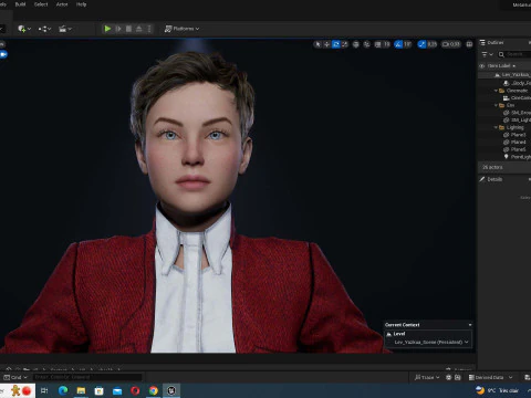 Amelia - Chic Blend Red And white 3D Model