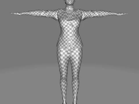 Amelia - Chic Blend Red And white 3D Model