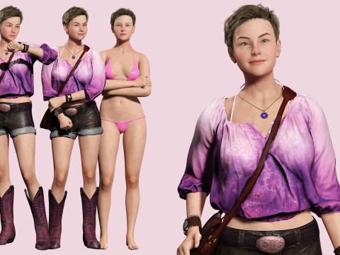 Amelia - Boho Gypsy Chic Modèle 3D