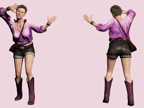 Amelia - Boho Gypsy Chic 3D Model
