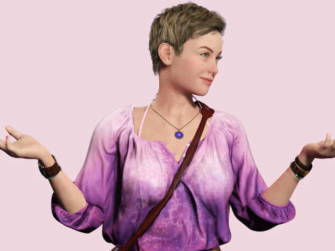 Amelia - Boho Gypsy Chic 3D Model