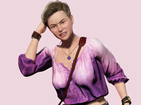 Amelia - Boho Gypsy Chic 3D Model
