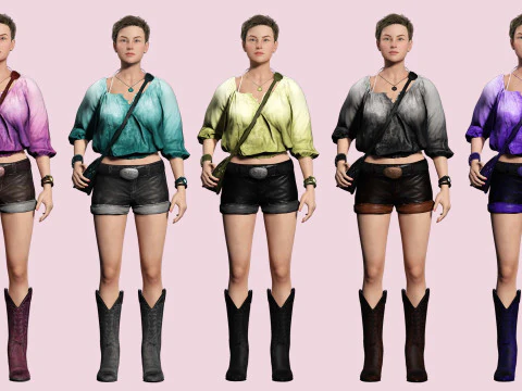Amelia - Boho Gypsy Chic 3D Model