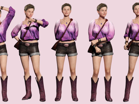 Amelia - Boho Gypsy Chic Modelo 3D