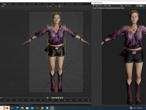 Amelia - Boho Gypsy Chic Modelo 3D