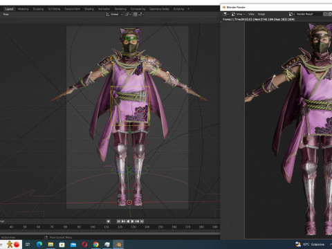 Amelia - Boho Gypsy Chic 3D 模型