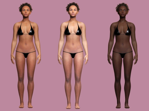 Kali - Afro Essence Realistic female 3D 모델