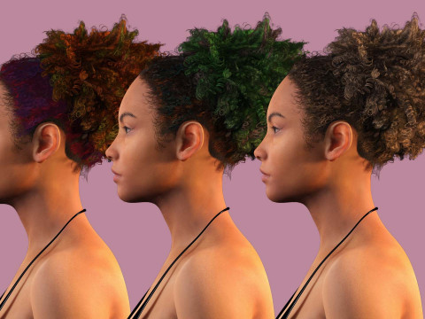 Kali - Afro Essence Realistic female 3D 모델