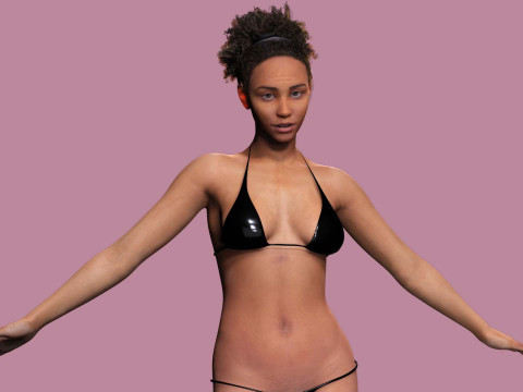Kali - Afro Essence Realistic female 3D 모델