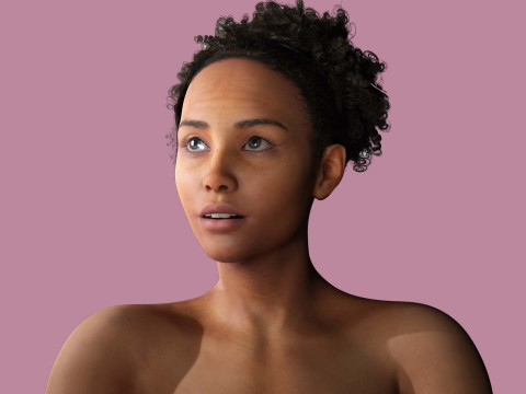 Kali - Afro Essence Realistic female 3D 모델