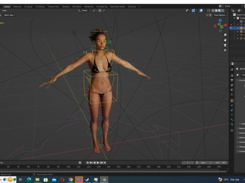 Kali - Afro Essence Realistic female 3D 모델