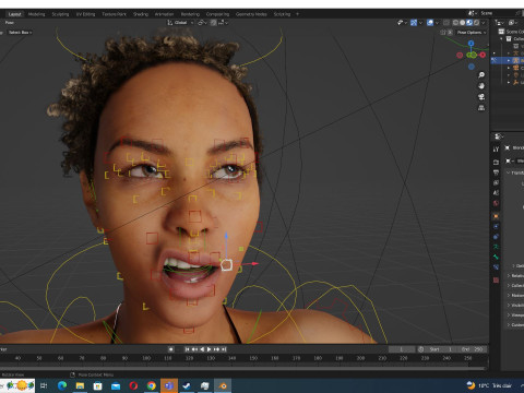Kali - Afro Essence Realistic female 3D 모델