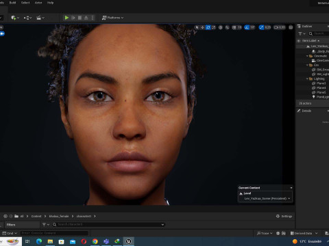 Kali - Afro Essence Realistic female 3D 모델