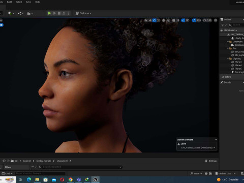 Kali - Afro Essence Realistic female 3D 모델