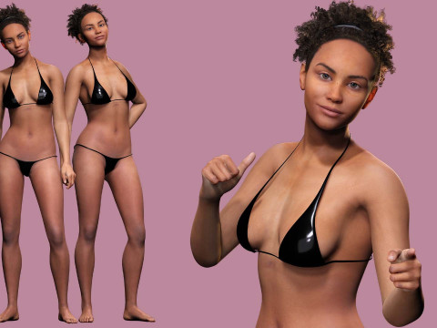 Kali - Afro Essence Realistic female 3Dモデル
