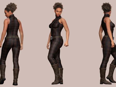 Kali - Jumpsuit Style 3D Model