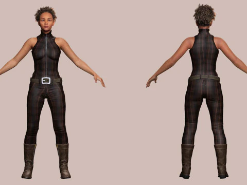 Kali - Jumpsuit Style 3D Model