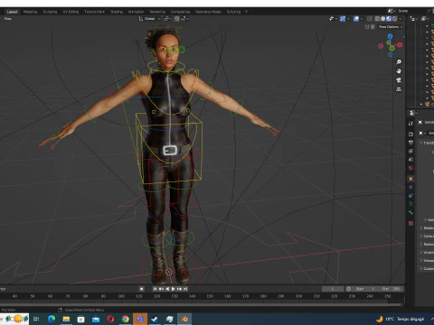 Kali - Jumpsuit Style 3D Model